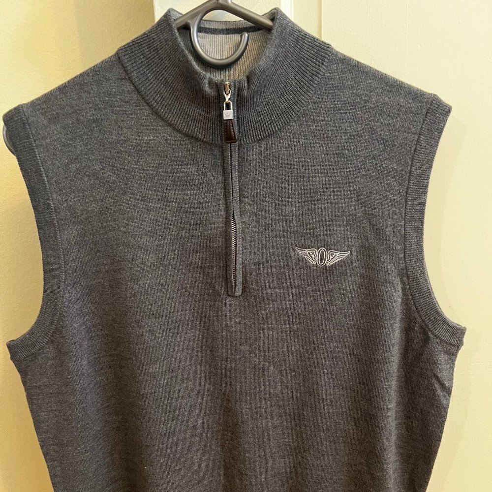 Olympic Club Peter Millar Grey wool golf vest MED